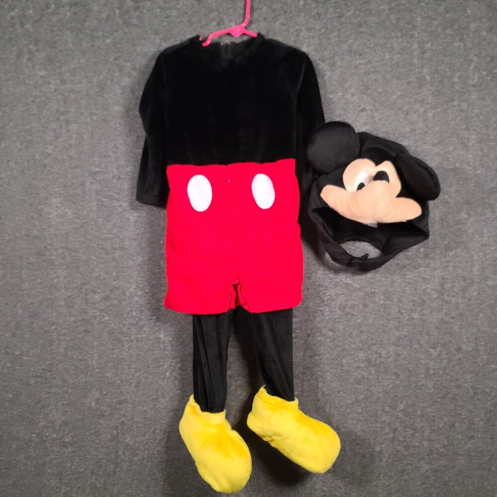 Disney Mickey Mouse Toddler Costume Size 18-24M Spirit Halloween Plush 2 Piece